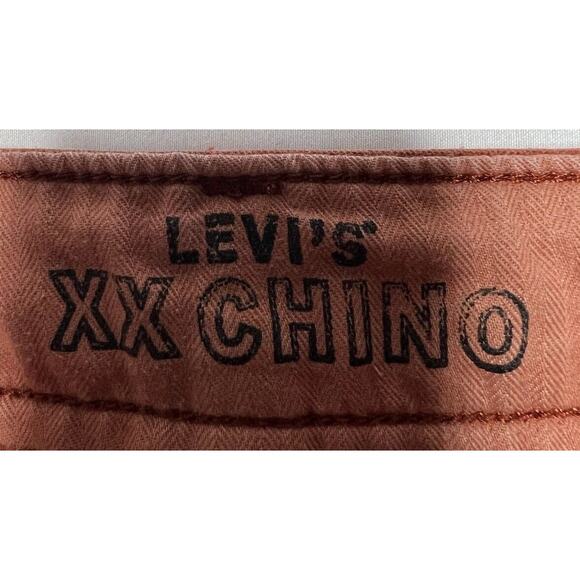 Levis XX Chino Men's Standard Taper Faded Red Chino Pants - Size 33x28 - Picture 6 of 9